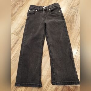 Levi's Boys Size 6 Regular Baggy Black Jeans Adjustable Waist